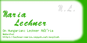 maria lechner business card